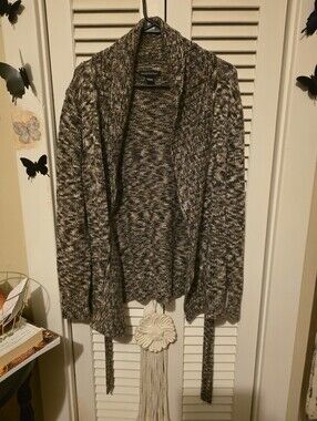 Goodclothes Chunky Marled Knit Cardigan in Brown Mix - Great Material